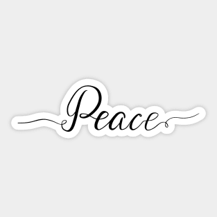 Peace lettering Sticker